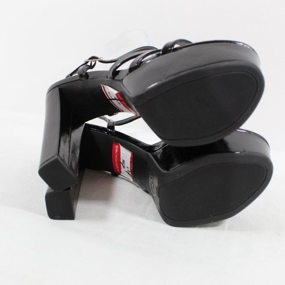 Chinese Laundry Amella Platform Sandal - Black Patent Leather 8M - Picture 4 of 5